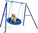 50-Inch Saucer Swing for Kids & Adults - Heavy-Duty 600 lbs Capacity, Indoor & Outdoor Use, Easy Assembly, for Outdoor Fun & Autism Relaxation by TinyTreasures Baby Boutique