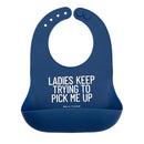 Bella Tunno Baby Bib for Eating, Waterproof Silicone Bib with Large Food Catcher, Adjustable Fit for Babies 4-12 months & Toddlers 1-3 Years, Boys & Girls, Pick Me Up by TinyTreasures Baby Boutique