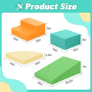 6-Piece Soft PU Leather Toddlers Climbing Toys, Baby Foam Climbing Blocks for Toddlers 3, Indoor Climb and Crawl Activity Play Set, Foam Play Gym Climbing Structures (Orange and Green) by TinyTreasures Baby Boutique