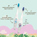 Jack N' Jill Kids Toothbrush - Extra Soft Bristle Toothbrush for Kids, Handle & Packaging Made from Plants (Corn), Ergonomic Handle for Little Hands - Dino Baby (1 Pack) by TinyTreasures Baby Boutique