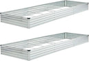 12x4x1ft(2 Pack) Galvanized Raised Garden Bed,Outdoor Planter Box Metal Patio Kit Planting Bed for Vegetables Flowers and Succulents,Silver by GreenHaven Gardens
