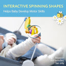 IMPRESA Wooden Baby Arch Toy Attachment Compatible with Baby Bjorn Bouncer - Medium Honey Bee - Bouncer Attachment Bar with Spinning Bee Toys - Stimulates Motor Skills & Hand-Eye Coordination by TinyTreasures Baby Boutique