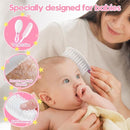 Baby Hair Brush and Comb Sets, New Born Baby Hair Brushes, Perfect Baby Registry Gift for Newborns(Pink) by TinyTreasures Baby Boutique