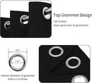 Easy-Going Blackout Curtains for Bedroom, Solid Thermal Insulated Grommet and Noise Reduction Window Drapes, Room Darkening Curtains for Living Room, 2 Panels (34x84 in, Black) by CozyNest Decor