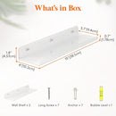 Lifewit Floating Shelves for Wall, 2 Pack 15" Clear Acrylic Shelf Room Decor for Book/Figures/Photo/Makeup in Bathroom, Book Shelf, Living Room, Bedroom, Kitchen Storage and Organization by TinyTreasures Baby Boutique