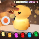 Night Light for Kids, 7 Color Changing BPA-Free Silicone Lamp with Touch Control, Eye Protection, Rechargeable Battery, Soft & Safe Nursery Lamp for Boys & Girls (Dinosaur) by TinyTreasures Baby Boutique