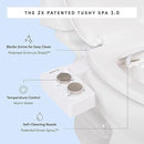 TUSHY Spa Royale Warm Water Bidet Seat Attachment. Self Cleaning Water Sprayer, Adjustable Pressure Nozzle, Angle Control. (Requires Sink Access for Water Temperature Control), Gold Knobs by CozyNest Decor