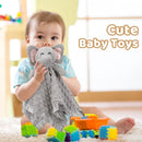 Pro Goleem Elephant Security Blanket, Soft Lovey Unisex Lovie Baby Gifts for Newborn Boys and Girls Snuggle Toy Stuffed Animal Grey 16 Inch by TinyTreasures Baby Boutique
