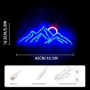 Ulalaza LED Decorative Lights USB Mountains Sunrise Sunset Led Neon Signs Home Decoration Wall Art Holiday Gift Brightness Adjustable 16.5''x11.8'' by CozyNest Decor