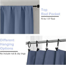 Simplebrand Ava Denim Blue Blackout Curtains for Bedroom 90 Inches Long 2 Panels Set, Solid Privacy Energy Saving Living Room Window Treatment Curtains Blackout Drapes, W40 x L90 Inch, Denim Blue by TinyTreasures Baby Boutique