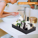 Black Bamboo Drawer Organizer - Silverware&Utensil Holder Organizer for Kitchen Drawers, Multi-Use Drawer Dividers Boxes for Bathroom Counter，Cabinet, Garage, Office Desk, Makeup, Jewelry (9"3"2.5") by CozyNest Decor