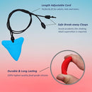 Sensory Chew Necklaces for Kids, Shark Tooth Silicone Chewy Necklace 5 Pack for Autism/ADHD/SPD, Autism Sensory Toys Reduce Chewing Fidgeting for Boys Girls Adults Chewer by TinyTreasures Baby Boutique