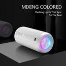 Ortizan Portable Bluetooth Speaker: IPX7 Waterproof, 24W Loud Sound, Deep Bass, Bluetooth 5.3, LED Lights, Wireless Stereo Pairing, 30H Playtime, for Home/Outdoor/Party/Beach, Birthday Gift (White) by TinyTreasures Baby Boutique