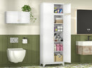 Kitchen Pantry Cabinet, 90" Tall Metal Pantry Cabinet, Food Cupboards with Doors and Shelves, Freestanding Storage Cabinets for Dining, Living Room, 16"D x 32"W x 90"H, White, Assembly Required by CozyNest Decor