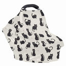 Binienty Cozy Car Seat Covers for Baby Boys Girls,Cartoon Cat Stretchy Infants Carseat Canopies Breathable Soft Infants Stroller Cover Baby Shower Gifts by TinyTreasures Baby Boutique