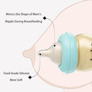 YOHKOH PPSU Baby Bottle Wide Neck, Newborn Anti-Colic Baby Bottle with Natural Response Nipple, Streamlined Body, Easy to Clean (5.4oz (Pack of 4), Blue) by TinyTreasures Baby Boutique