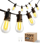 Outdoor String Lights Patio LED Light Outside - 45M 43+2 S14 LED 150ft Porch Lighting IP65 Waterproof by CozyNest Decor