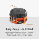 Husqvarna 130L Gas String Trimmer, 28-cc 2-Cycle, 18-Inch Straight Shaft Gas Weed Wacker with Rapid Replace Trimmer Head for Seamless String Reloading, 970514405 by GreenHaven Gardens