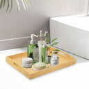 Bamboo Serving Tray Set of 2 Elegant for Coffee, Eating or Decor - Large and Small Rectangle Serving Trays with Handles - Wood Serving Tray Suitable for Home, Kitchen and Outdoor by CozyNest Decor