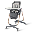 6 in 1 Convertible High Chairs for Babies and Toddlers,Portable High Chair with Dishwasher Tray and 4 Wheel,Booster Seat for Dining Table,Foldable Toddle and Baby Feeding Highchair (Gold-Grey) by TinyTreasures Baby Boutique