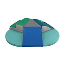 FDP SoftScape Toddler Playtime Junction 360 Climber Plus Side Pads, Indoor Active Play Structure for Toddlers and Kids; Safe Soft Foam for Crawling, Climbing, Sliding (7-Pc) - Contemporary, 13800-CT by TinyTreasures Baby Boutique