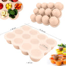 Samuelworld Baby Food Storage Container, 12 Portions x 2.5oz - BPA Free Silicone Freezer Tray with Clip-On Lid for Breast Milk Storage, Homemade Baby Food, Vegetable & Fruit Purees - Brown by TinyTreasures Baby Boutique