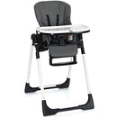 INFANS High Chair for Babies & Toddlers, Foldable Highchair with Multiple Adjustable Backrest, Footrest and Seat Height, Removable Tray, Detachable PU Leather Cushion, Built-in Rear Wheels (Dark Grey) by TinyTreasures Baby Boutique