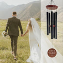 ASTARIN Wedding Wind Chimes for Outside, Custom Photo Personalized Wind Bells, Memorial Gifts for Anniversary, Celebration, Metal Wind Chime Gift in Garden, Patio, Porch, 36'' (Wedding-1)