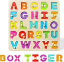 GRINNNIE Toddler Puzzle for 1 2 3 Years Old, Wooden Alphabet Number Peg Puzzles for Preschool Toddlers Age 2-4, Great Learning Puzzle Toy 1st Birthday Gift for Girls Boys by TinyTreasures Baby Boutique