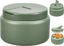 13.5oz Kids Thermos for Hot Food, Insulated Vacuum Food Jar with Buckle Lid, Stainless Steel Wide Mouth Leak Proof Insulated Lunch Container for School Picnic Travel, Green by TinyTreasures Baby Boutique