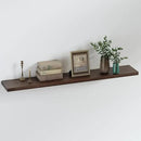 SAUMONIERES Floating Shelves 8 Inch Deep Solid Wood Wide Wall Shelf Set of 1 Wall Mounted for Bedroom Bathroom Living Room Kitchen, 48 Inch Walnut by CozyNest Decor