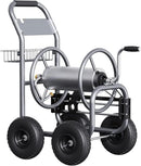 Giraffe Tools Hose Reel Cart, Hose Cart with Wheels Heavy Duty, Industrial Hose Reels for Outside, 250-Feet of 5/8" Hose Capacity, Hose Guide Pre-Installed by GreenHaven Gardens