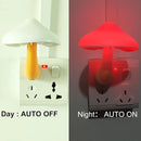 AUSAYE 5 Pack Sensor LED Night Lights Plug in Lamp Mushroom Light for Adults Kids NightLight Bedroom,Bathroom,Toilet,Hallway,Stairs,Kitchen,Basement Red by TinyTreasures Baby Boutique