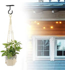 Ceiling Hooks for Hanging Plants 4Pack 4in for Plants,Lights,Planters,Lanterns,Hanging Bird Feeders,Wind Chimes,Indoor&Outdoor Decoration Hooks Black by GreenHaven Gardens