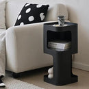 Modern Side Table,Small end Table for Small Spaces,Metal nightstand with Storage Shelf,Space-Saving Bedside Table Accent Table Drink Tables for Living Room,Bedroom.No Assembly Required by CozyNest Decor