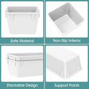 WOWBOX 25 PCS Plastic Drawer Organizer Set, 4 Sizes Desk Drawer Divider Organizers and Storage Bins for Makeup, Jewelry, Gadgets for Kitchen, Bedroom, Bathroom, Office, White by TinyTreasures Baby Boutique