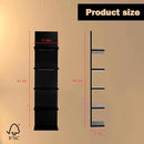 5 Tier Wall Shelf Unit, Black Modern Vertical Lack Wall Shelves with Light, Wall Mount, Floating Column Home Decor Shelves for Bedroom, Living Room, Vanity Storage Display by CozyNest Decor