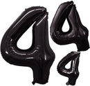 GOER Black Foil Balloons Number 4,Huge Number Balloons for 4th 14th 24th 34th 44th Birthday Party Supplies Anniversary Decorations (3 pcs,42 inch,32 inch,16inch) by TinyTreasures Baby Boutique