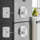Fridge Lock (2 Pack),Refrigerator Lock with Keys,for Fridge, Cabinet Locks, Drawers, Dishwasher, Toilet and Child Safety Cabinet Locks, 3M Adhesive No Drilling (White) by TinyTreasures Baby Boutique