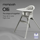 Mompush Olli 7-in-1 Convertible High Chair for Babies and Toddlers – Adjustable Height & Footrest, Dishwasher-Safe Tray, Compact Foldable Design for Easy Storage & Travel, Lightweight Yet Durable by TinyTreasures Baby Boutique
