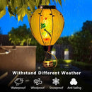 Starsoul Large Solar Hot Air Balloon Lantern with Flame Dragonfly Glass Hanging Outdoor Hot Air Balloon Solar Light Waterproof Garden Patio Yard Party Decorations by GreenHaven Gardens