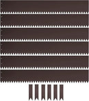 40" L x 6" H Metal Landscape Edging, Heavy Duty Galvanized Steel Garden Edging,6 Pack Steel Landscape Edging with Clips for Lawn, Flower Bed, Yard (Brown) by GreenHaven Gardens