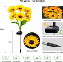 Solar Sunflower Lights 6 Pack with 36 Sunflower Solar Lights Outdoor Garden Decor Birthday Gift for Mom Women Grandma,Waterproof Solar Flower Garden Stake Lights for Yard Landscape Patio Lawn Pathway by CozyNest Decor