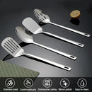 Homquen Stainless Steel Kitchen Utensils Set 4pcs, Cooking Utensils Set, Kitchen Tools Spatulas Set, Cooking Spoons, Home Essentials Kitchen Gadgets Accessories by CozyNest Decor