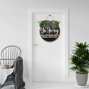 Go Away Hanging Wall Sign for Front Door Home Kitchen Decor Rustic Wooden Round Sign Wall Decoration for Kitchen Dining Room Living Room Bedroom Outdoor by CozyNest Decor