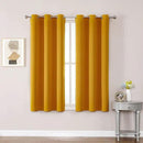 ChrisDowa Grommet Room Darkening Curtains for Bedroom and Living Room - 2 Panels Set Thermal Insulated Blackout Curtains (Mustard Yellow, 38W x 45L) by CozyNest Decor