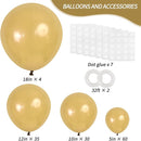 RUBFAC 129pcs Light Brown Balloons Different Sizes 18 12 10 5 Inch Latex Tan Balloon Kit for Birthday Party Baby Shower Wedding Anniversary Decoration by TinyTreasures Baby Boutique