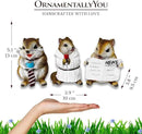 Spring & Summer-Themed Garden Statues – Adorable Outdoor Decor for Lawn, Patio & Porch (Whimsical Chipmunk Trio Set of Three Figurines, 5" Cute Desk Decor and Garden Statues) by GreenHaven Gardens
