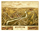 Vintage Map of Naugatuck, Connecticut 1877
