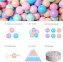 GOGOSO Ball Pits Balls for Toddlers Pack of 50 100 200 Plastics Shape Ball Non-Phthalate Non-BPA Non-Toxic 2.2-Inch Crush Proof Play Balls by TinyTreasures Baby Boutique